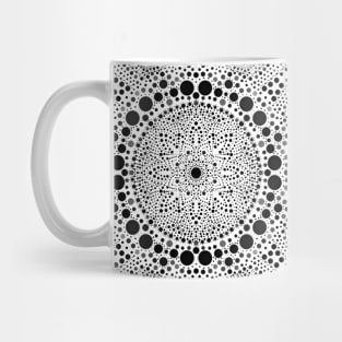 Black and White Dot Mandala Mug